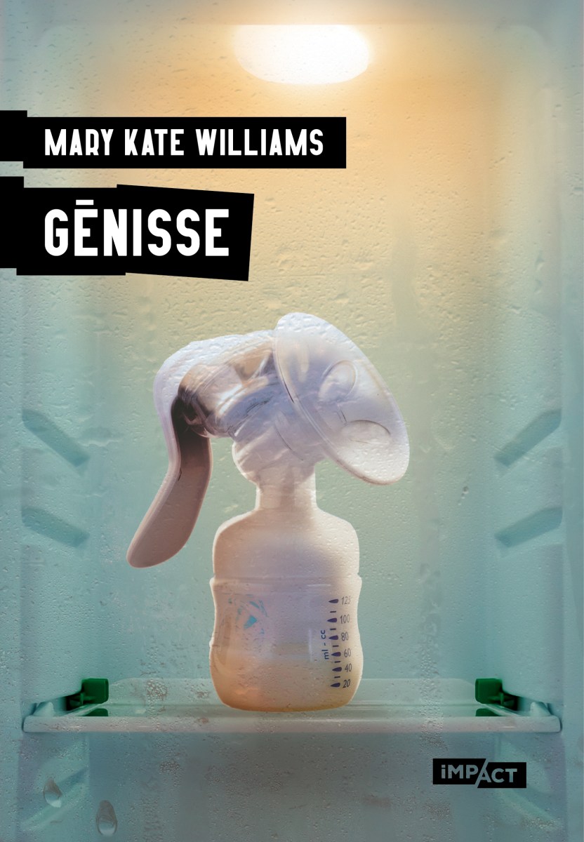 Genisse Cover a manual breast pump with milk in an empty fridge